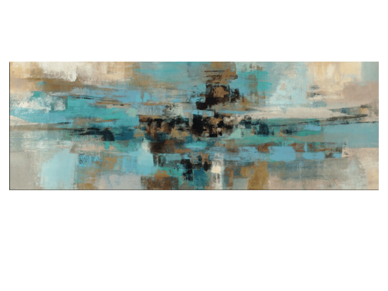 Abstract Oil Painting Morning Fjord by Silvia Vassileva