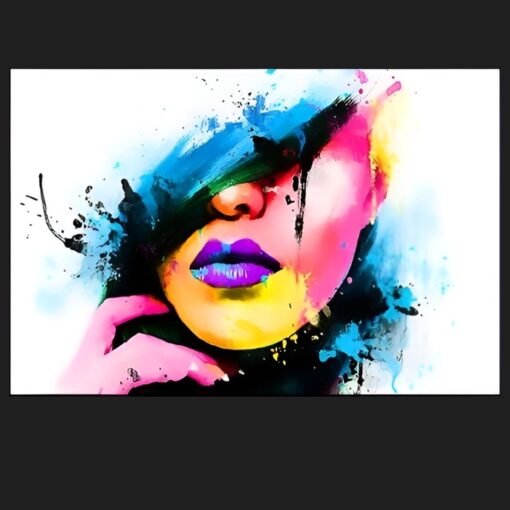 Colorful Abstract Girl Face 2