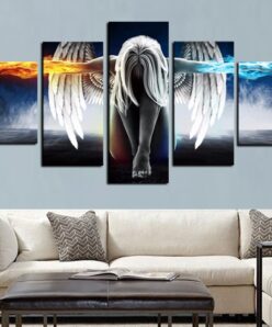 Ice and Fire Demons Wall Art Printed on Canvas