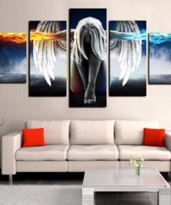 Ice and Fire Demons Wall Art Printed on Canvas