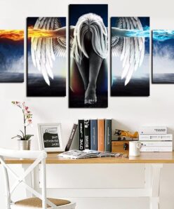 Ice and Fire Demons Wall Art Printed on Canvas