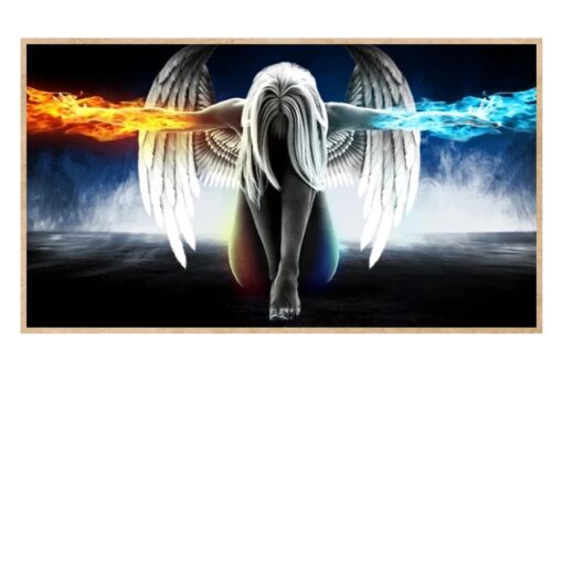 Ice and Fire Demons Wall Art Printed on Canvas 2