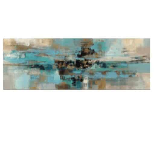 Light Blue Abstract Oil Painting Printed on Canvas