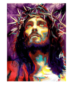 Abstract Painting of Jesus
