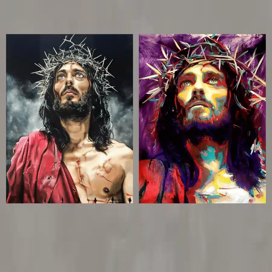 Abstract Painting of Jesus Christ