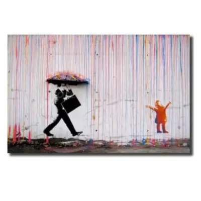 Banksy Still Life Great Abstract Graffiti Paintings Printed on Canvas - Image 7