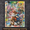 Banksy Graffiti My Childhood Best Friends, Printed on Canvas