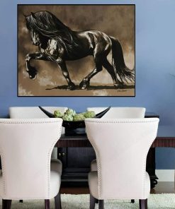 Elegant Horse Painting Wall Art Printed on Canvas