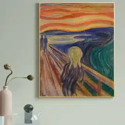Famous Abstract Oil Painting Scream by Edvard Munch Print on Canvas