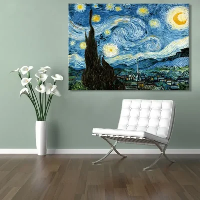 Famous Painting Starry Night by Vincent Van Gogh 1889