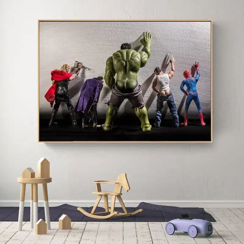 Funny Superheroes Posters and Prints on Canvas