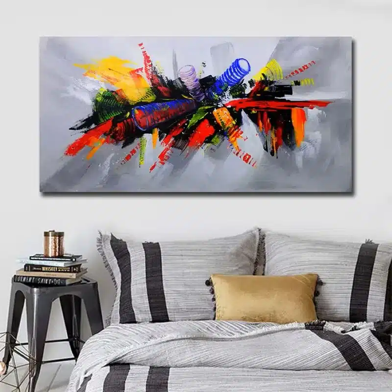 Good Looking Abstract Painting Printed on Canvas
