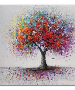 Beautiful Abstract Colorful Tree Painting, Prints on Canvas