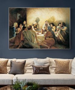 Da Vinci Last Supper Famous Canvas Painting Posters and Prints Jesus and Disciples Scandinavia Wall Art Picture