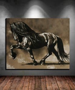 Elegant Horse Art Painting, Wall Art of Animal Picture, Prints on Canvas