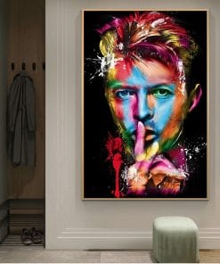 Portrait of David Bowie Art Paintings Print On Canvas Art Posters And Prints Graffiti Art of David Bowie Pictures Home Decor