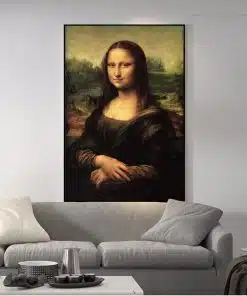 Smile Of Mona Lisa by Leonardo da Vinci Printed on Canvas