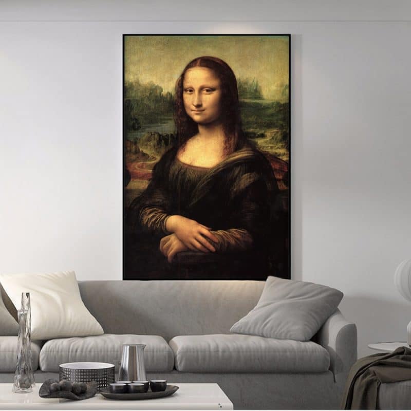 Smile Of Mona Lisa by Leonardo Da Vinci Famous Painting Printed on ...