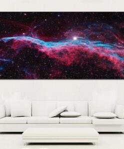 Canvas Art Outer Space View Nebula, Shining Stars, Cloud of Gas and Dust - Prints on Canvas