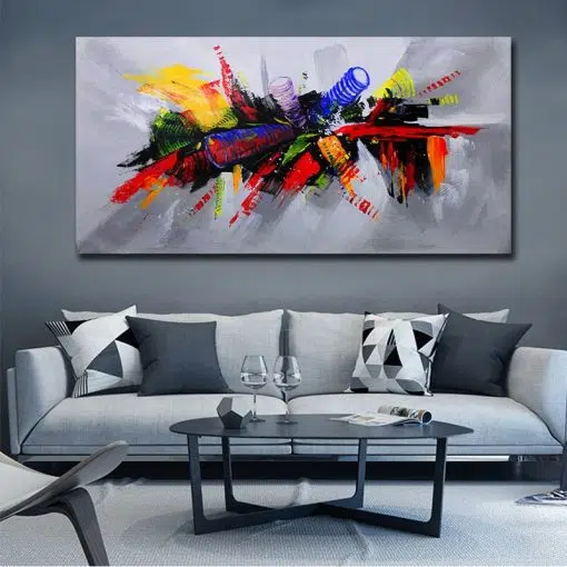 Good Looking Abstract Painting Printed on Canvas