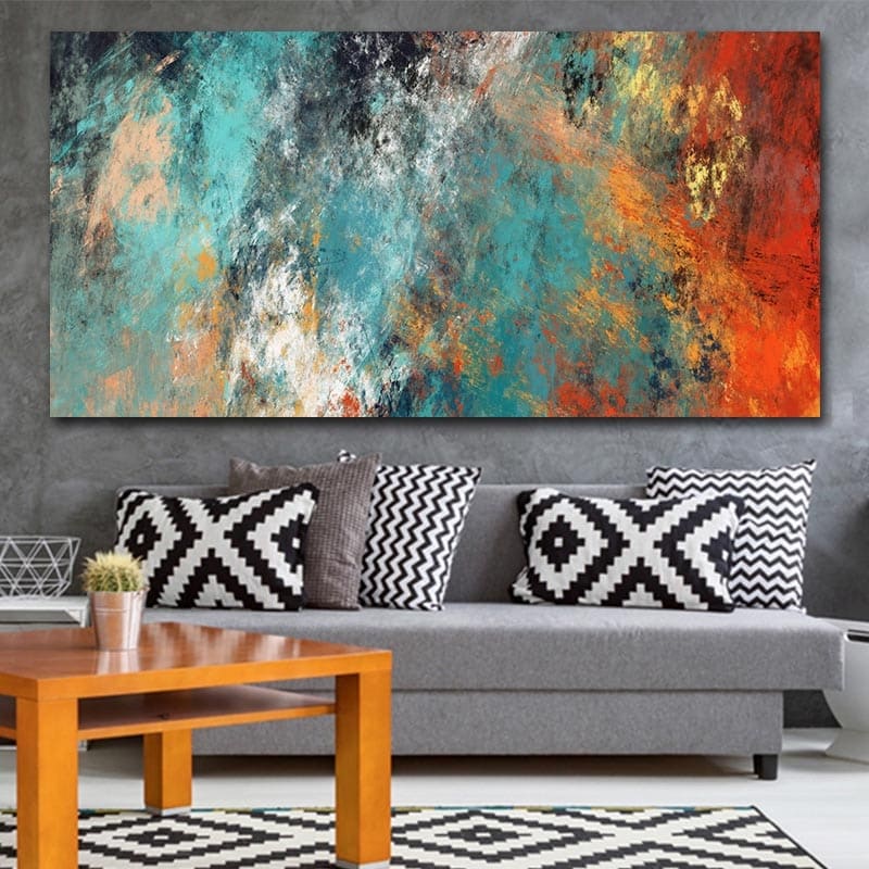 Colorful Abstract Clouds Print On Canvas Painting Canvaspaintart - Colorful Abstract Art Home Decor