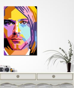 Music Star Poster Kurt Cobain Rock Music Singer Oil Painting HD Print Wall Art Pictures for Living Room Home Decor