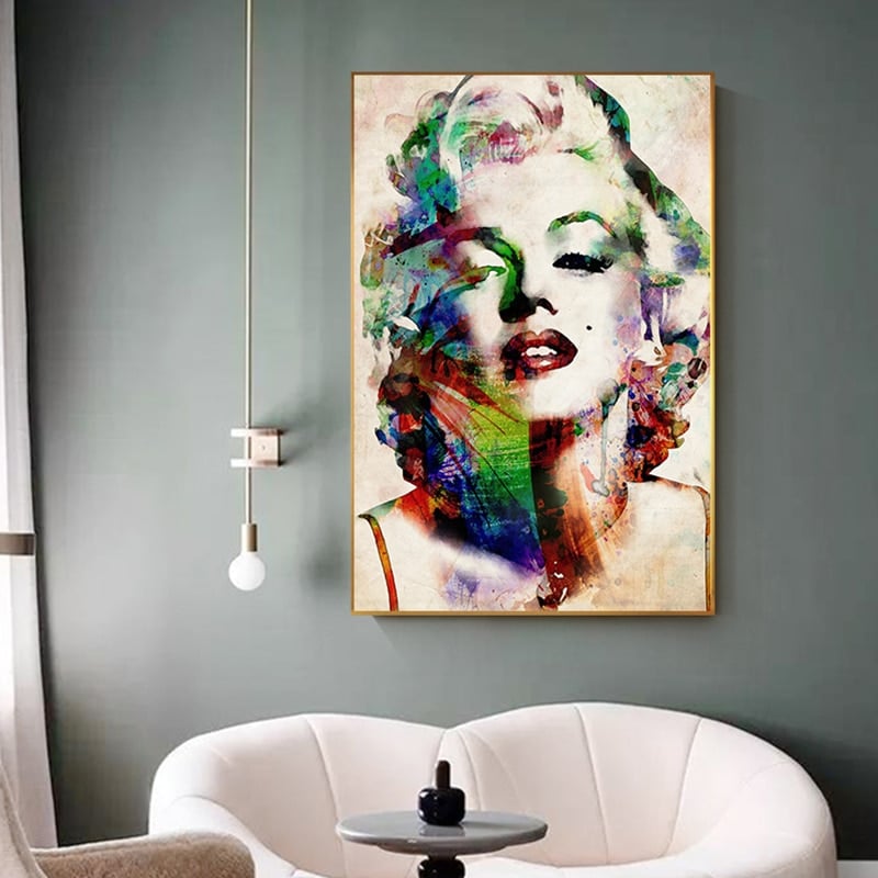 Abstract Hollywood Art Marilyn Monroe Canvas #18 