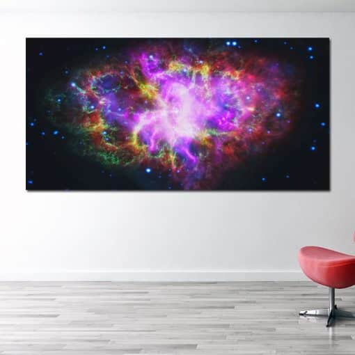 Canvas Art Outer Space View Nebula, Shining Stars, Cloud of Gas and Dust - Prints on Canvas