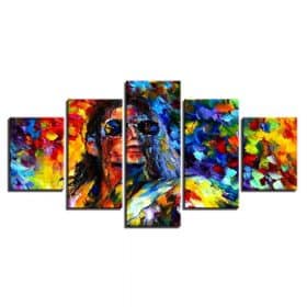Canvas Art 5 Pieces Painting of King Star Michael Jackson, Prints on Canvas