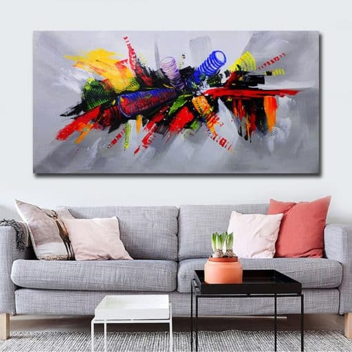 Good Looking Abstract Painting Printed on Canvas