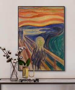 Famous Abstract Oil Painting Scream by Edvard Munch Prints on Canvas