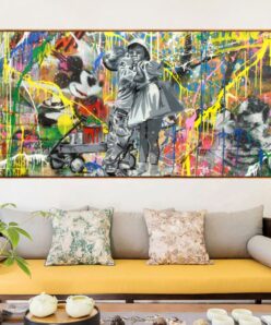 Modern Home Decoration Painting Art Graffiti Print on Canvas