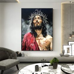 Abstract Painting of Jesus - Prints on Canvas