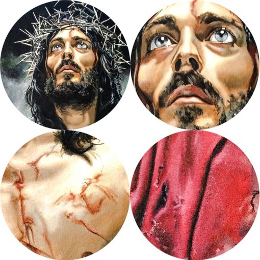 Abstract Painting of Jesus - Prints on Canvas