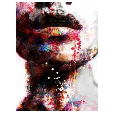 Kyara Art Paintings Colorful Women Face Graffiti Printed on Canvas - Image 2