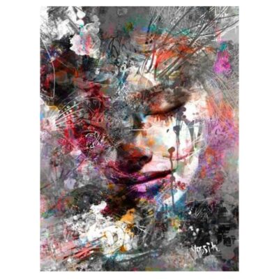 Kyara Art Paintings Colorful Women Face Graffiti Printed on Canvas - Image 5