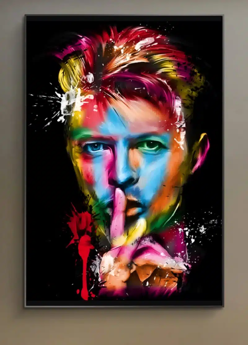 Portrait of David Bowie Painting by Patrice Murciano Printed on Canvas