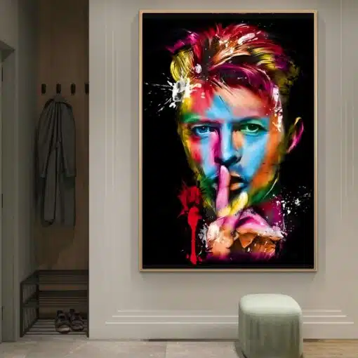 Portrait of David Bowie Painting by Patrice Murciano Printed on Canvas