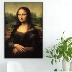 Smile Of Mona Lisa by Leonardo da Vinci Famous Painting Printed on Canvas