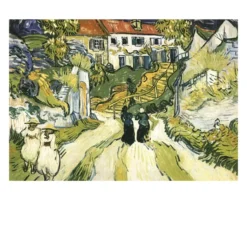 Village Street and Steps in Auvers with Figures by Vincent van Gogh