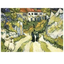 Village Street and Steps in Auvers with Figures by van Gogh 1890