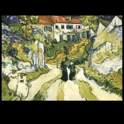 Village Street and Steps in Auvers with Figures by van Gogh 1890