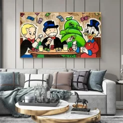 ALEC Monopoly Graffiti Art Painting Printed on Canvas