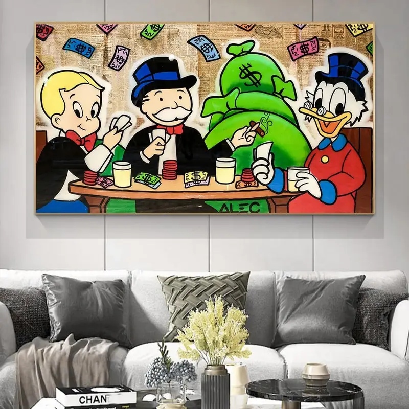 ALEC Monopoly Graffiti Art Painting Printed on Canvas