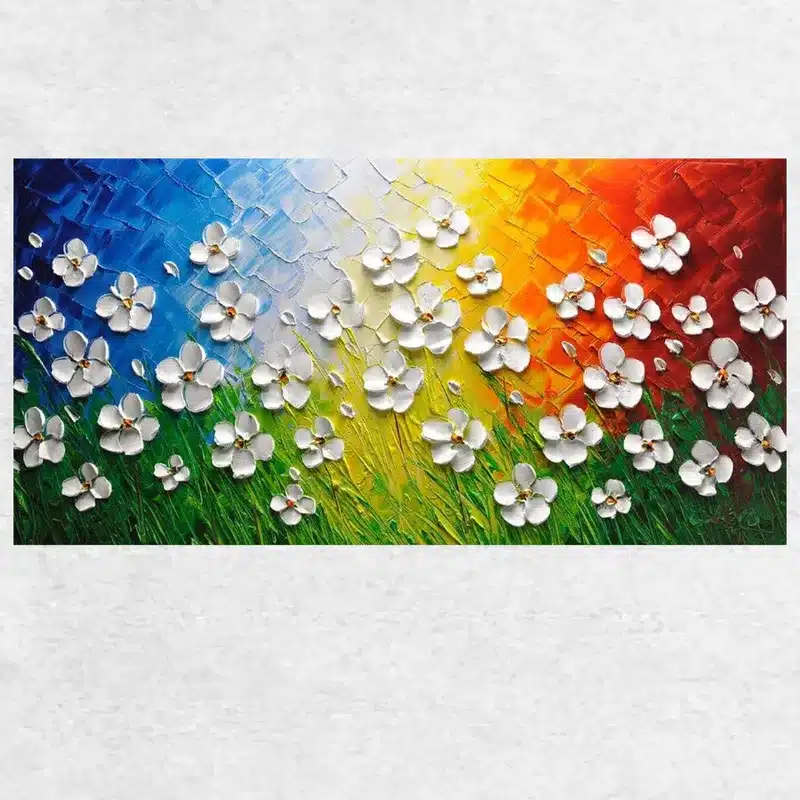 Abstract 3D Flowers Wall Art Painting