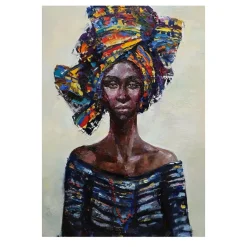 African Abstract Oil Painting