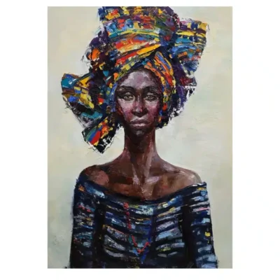 African Abstract Oil Painting
