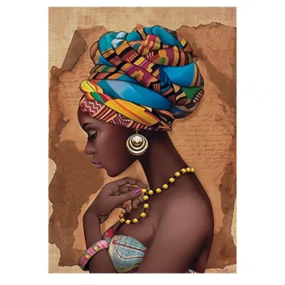 African Abstract Oil Painting