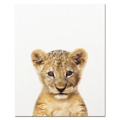 Baby Animal Wall Art Pictures for Kids Bedroom Decoration Printed on Canvas - Image 3