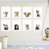 Baby Animal Wall Art Pictures for Kids Bedroom Decoration Printed on Canvas